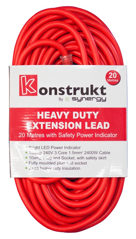 EXTENSION LEAD 20M HEAVY DUTY ( 10A PLUGS) 